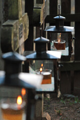 Detail of a liturgical element used during church services.