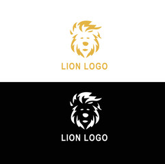 lion logo design - abstract design element