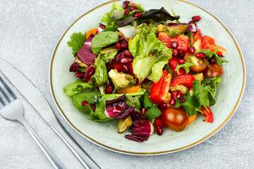 Spring bright vegetable salad.