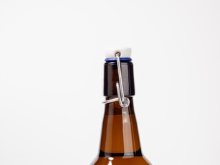 Bottle of beer on a white background. Bottle of light beer.