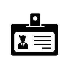 id card icon vector design template in white background