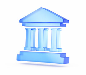 Bank Icon - Banking Concept. 3d rendering