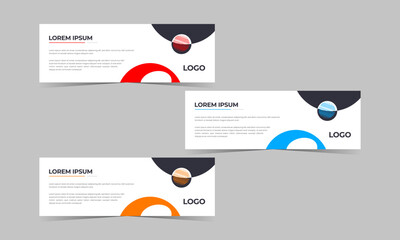 Web banner design vector template.