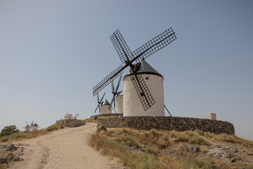 Famous Consuegra windmills. Castilla La Mancha, Spain.