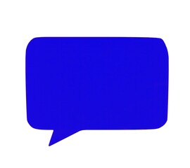 3d curved edged rectangular speech bubble concept