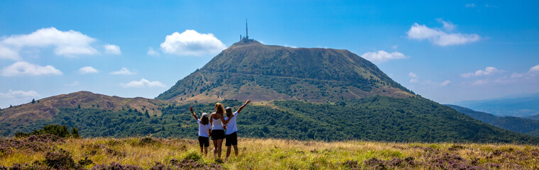Family tourism in Auvergne in France- Puy de Dome © M.studio