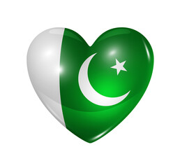 Love Pakistan, heart flag icon
