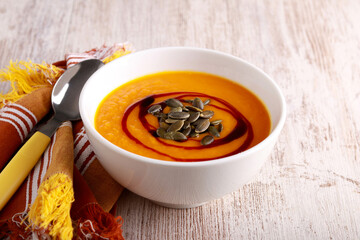 Spicy pumpkin soup