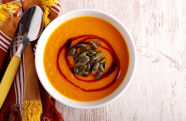 Spicy pumpkin soup