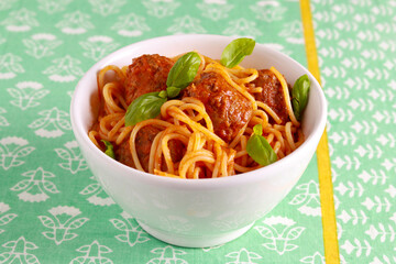 Meatballs with spaghetti