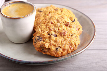 Cranberry and pecan oat cookies,