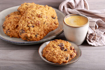 Cranberry and pecan oat cookies,