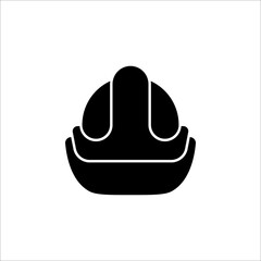 Helmet or hard hat vector icon symbol isolated on white background