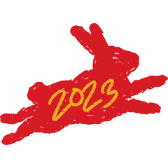 2023 rabbit year hand drawn illustration for decoration, website, web, mobile app, printing, banner, logo, poster design,card,social media,template, etc.