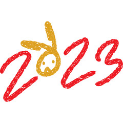 year of the rabbit 2023 cartoon drawing illustration for decoration, website, web, mobile app, printing, banner, logo, poster design,card,social media,template, etc.