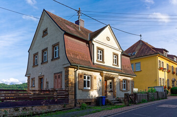 Street in the center of the old town Trebgast. Upper Franconia, Bavaria, Germany