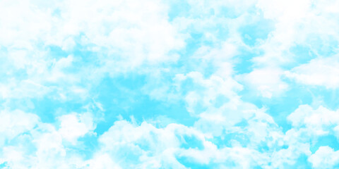 Blue nature sky with tiny clouds background.Blue Sky vector with gradient light white background. Beautiful puffy clouds in bright blue sky in day sunlight.