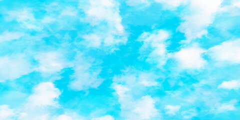 Fototapeta na wymiar Blue nature sky with tiny clouds background.Blue Sky vector with gradient light white background. Beautiful puffy clouds in bright blue sky in day sunlight.