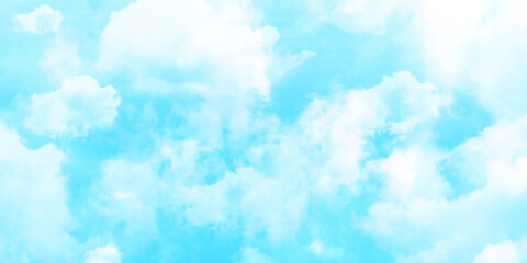 Blue nature sky with tiny clouds background.Blue Sky vector with gradient light white background. Beautiful puffy clouds in bright blue sky in day sunlight.