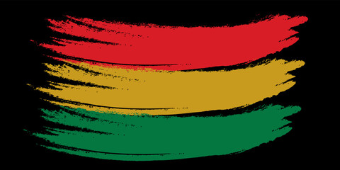 Black history month banner. Vector illustration isolated on black background