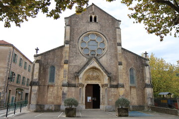 Fototapeta na wymiar L'église Notre Dame des victoires, village de Collobrières, département du Var, France