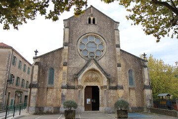 Fototapeta na wymiar L'église Notre Dame des victoires, village de Collobrières, département du Var, France
