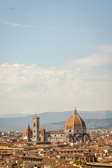 Fototapeta na wymiar Vista panoramica su Firenze da piazzale Michelangelo 