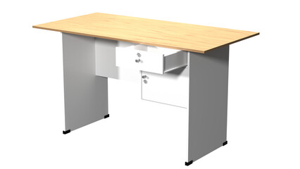 3d rendering of office desk collection, suitable for selling interior assets
