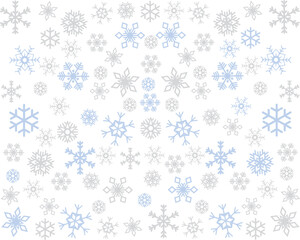 Snowflakes icon, black and blue snowflake christmas design vector