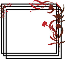 Abstract quote text frame, blank quote text frame design vector