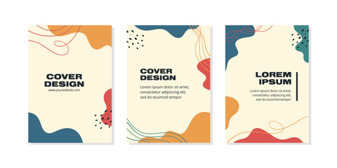 set of cover design background vector