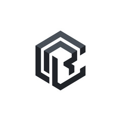 Initial letter CRL hexagon logo, monogram minimal logo design