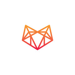 Geometric Fox Logo. Fox Icon Design. Fox vector Illustration