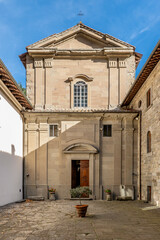 Fototapeta na wymiar The church of San Donato d'Arezzo and Sant'Ilariano, Camaldoli, Arezzo, Italy