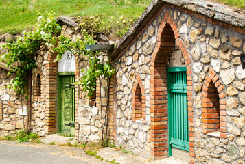 Fototapeta na wymiar Traditional Wine Cellars - Vrbice, Czech Republic, Europe