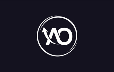 Financial logo symbol and Growth arrow icon vector design monogram for business