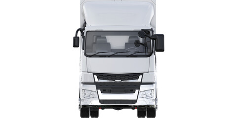 front view of Cargo truck for make mockup isolated on empty background © purgatory.art