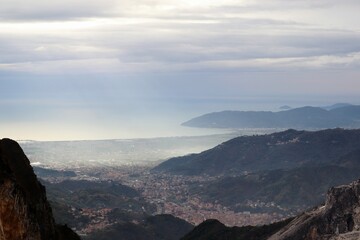 sunset in the mountains