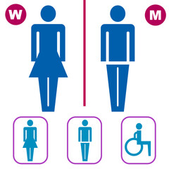 sign icon male and female toilet. Vector illustration