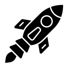 Rocket Glyph Icon
