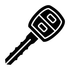 Car Key Glyph Icon