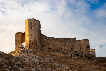 Fototapeta na wymiar The ruins of Enisala fortress in Constanta County - Romania