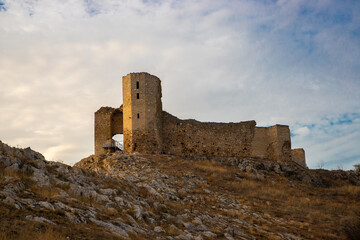 Fototapeta na wymiar Landscape of the Enisala fortress ruins - Romania