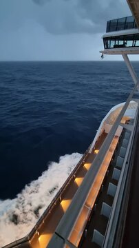 nave da crociera in navigazione