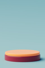 Minimal scene with composition empty pastel cylinder creative pedestal podium for product and abstract background. platforms for cosmetic mock up geometric shape. 3d rendering