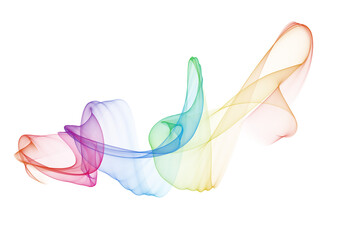 Abstract colorful wave isolated