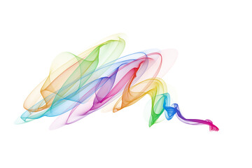 Abstract colorful wave isolated