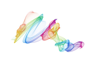 Fototapeta premium Abstract colorful wave isolated