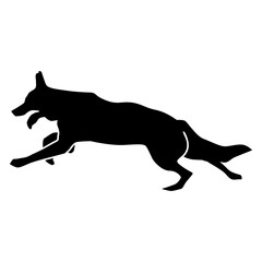 silhouette dog icon or logo isolated sign symbol vector illustration - high quality black style vector icons