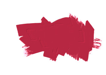 Viva magenta color of 2023, oil, acrylic paint brush stroke 